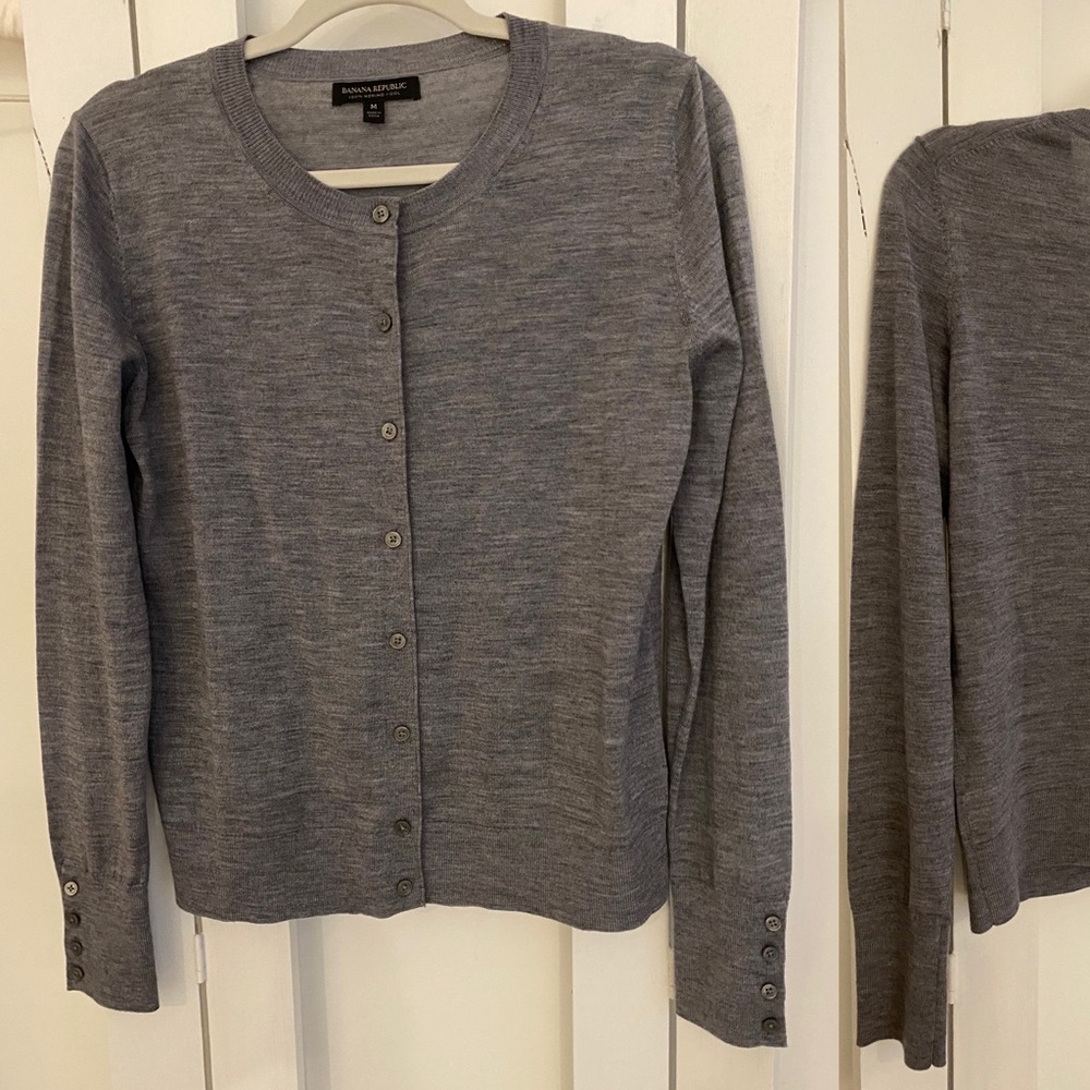 Banana Republic gray cardigan women’s M -NWOT